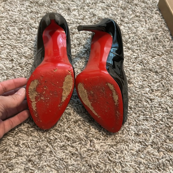 Christian Louboutin black peep toe heels - Picture 3 of 4